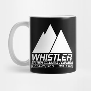 Ski Whistler British Columbia Canada Skiing and Snowboarding Mug